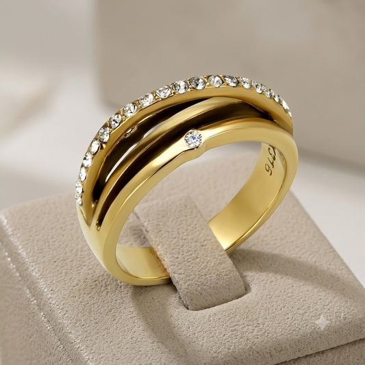 TK2611 - IP Gold(Ion Plating) Stainless Steel Ring with Top Grade